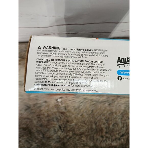 Aqua Pool Lounge Extra Long 70in Comfortable Headrest Soft Cool Weave Fabric - Picture 5 of 8